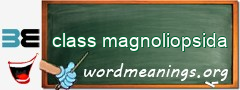 WordMeaning blackboard for class magnoliopsida